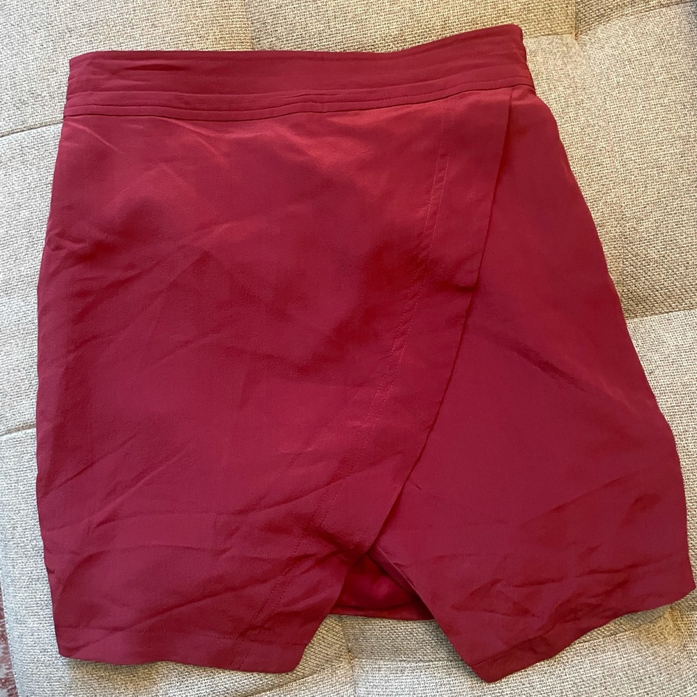 Madewell maroon mini skirt